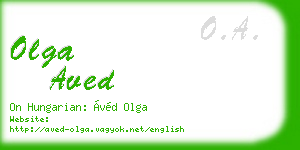 olga aved business card