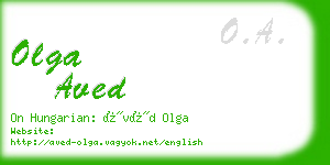 olga aved business card